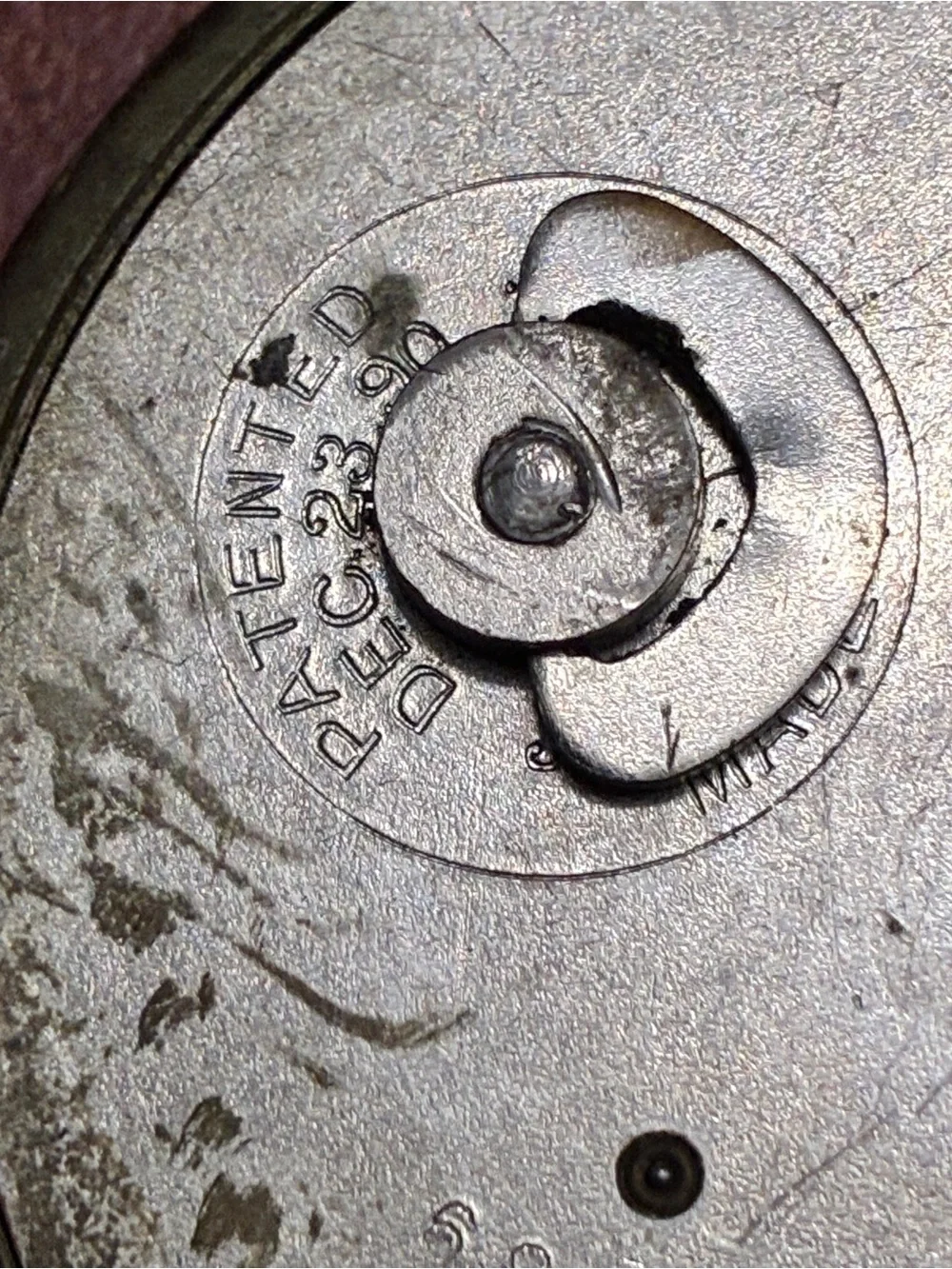 Antique Liberty Connecticut Watch Co. Pocket Watch Runs But No hands For Parts